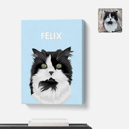 Custom Cat Portrait Canvas