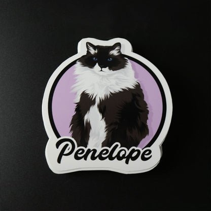 Custom Cat Portrait Stickers